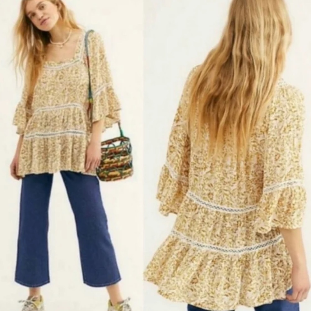 Free People Talk About It Tunic  Size XS